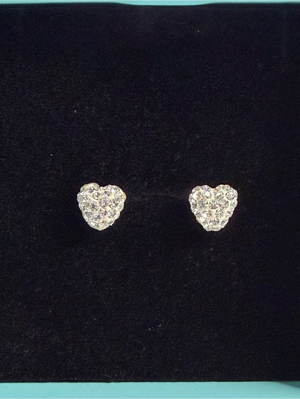14k Gold Sparkly Heart Earrings